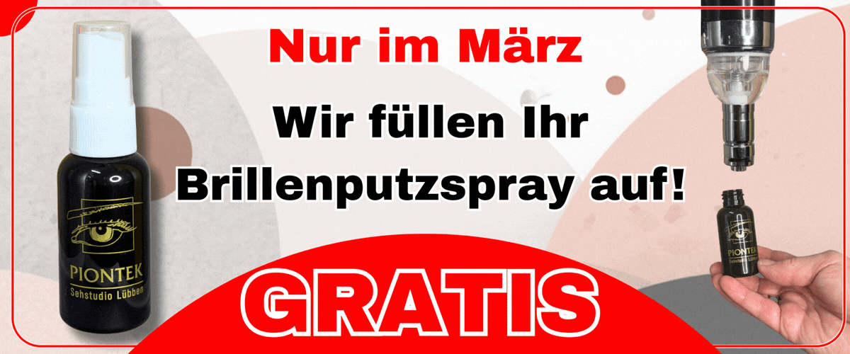 Wir  füllen Eure Brillen Putz Sprayflaschen auf - Gratis